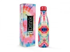 iDRINK | Nerezová kovová termoska, vzor tie dye, 500 ml