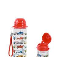 Botella de agua infantil Tritan iDrink con pajita Cars, 400 ml