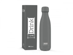 iDRINK | Botella termos de acero inoxidable, Gray 500 ml