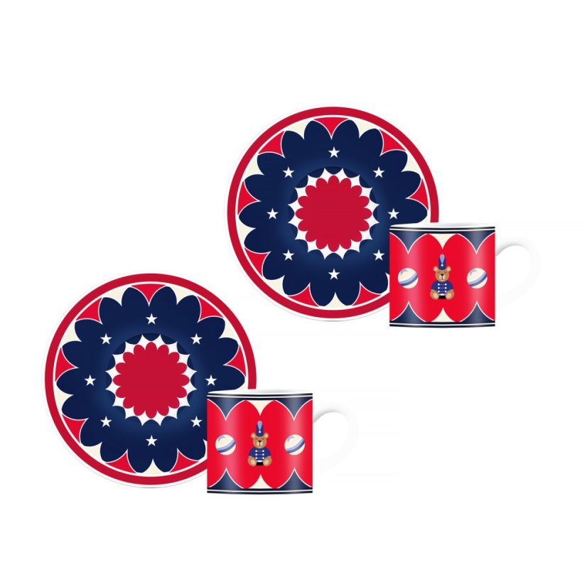 Bialetti - Sada 2 šálků s podšálky na espresso Joyful Christmas Bialetti - Sada 2 šálků s podšálky na espresso Joyful Christmas