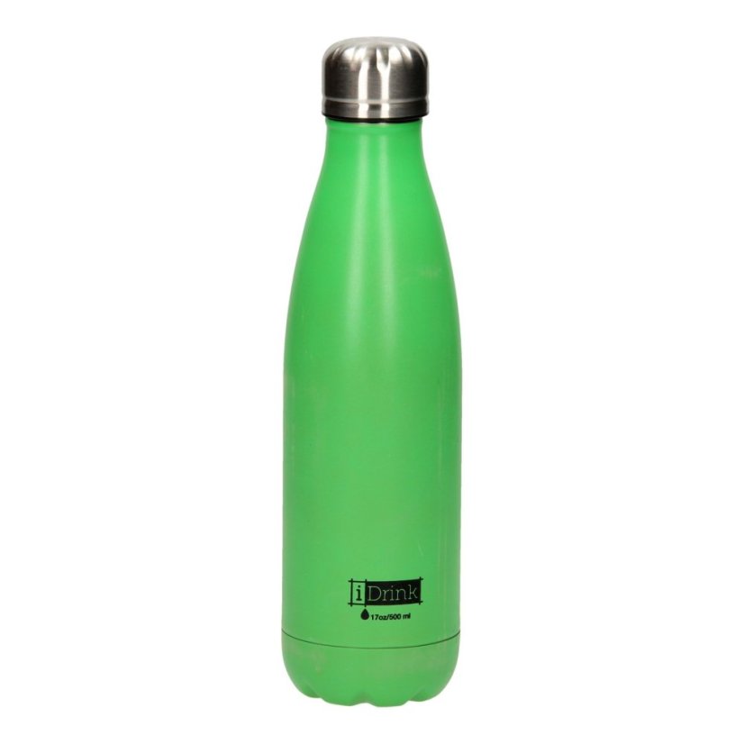 Botella térmica de acero inoxidable, verde que brilla en la oscuridad 500 ml