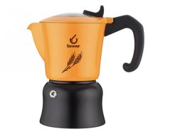 FOREVER Moka konvice ORZI hliník 4 šalky oranžová 210 ml