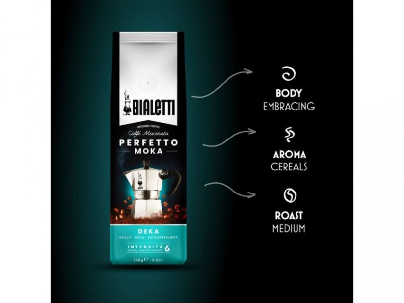 BIALETTI MLETÁ KÁVA PERFETTO MOKA DECAF 250gr.