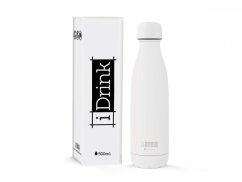 iDRINK | Nerezová kovová termoska , vzor bílá  , 500 ml