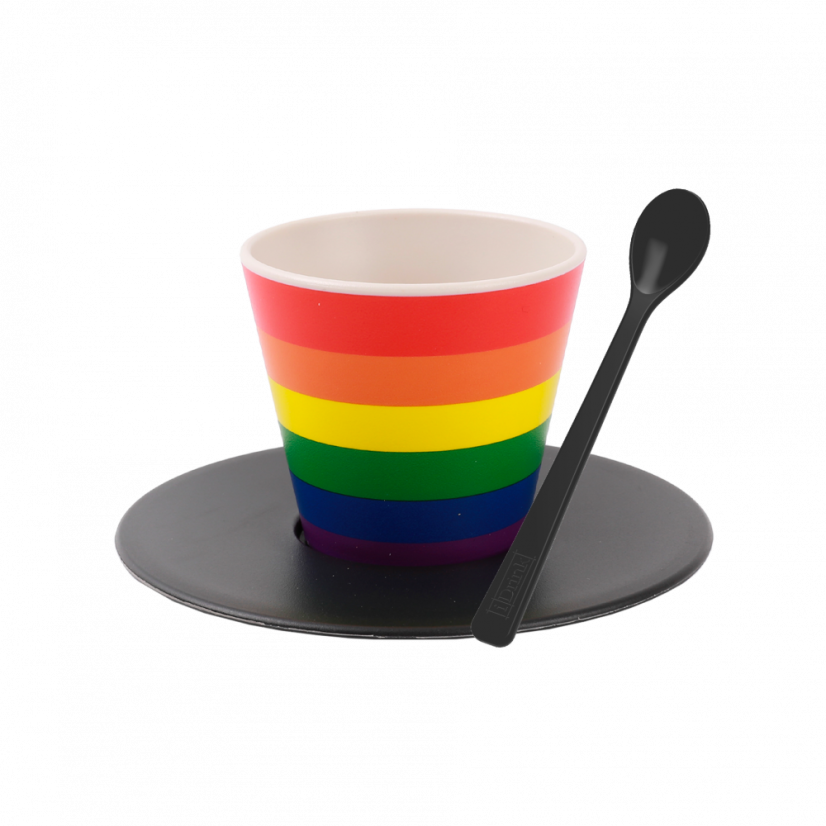 Šálka s podšálkou a lyžičkou 90ml