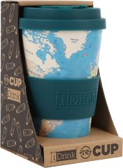 iDRINK Taza térmica iDRINK, diseño de Mapa azul, 435 ml
