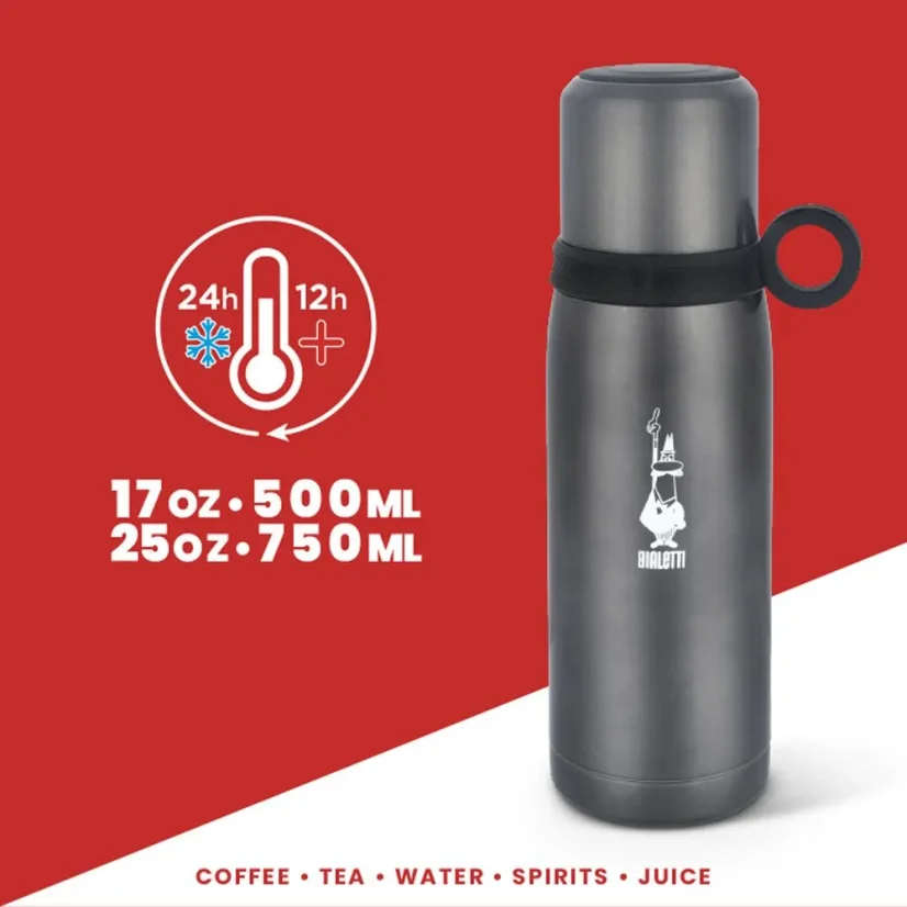BIALETTI termoska s pohárikom 500 ml