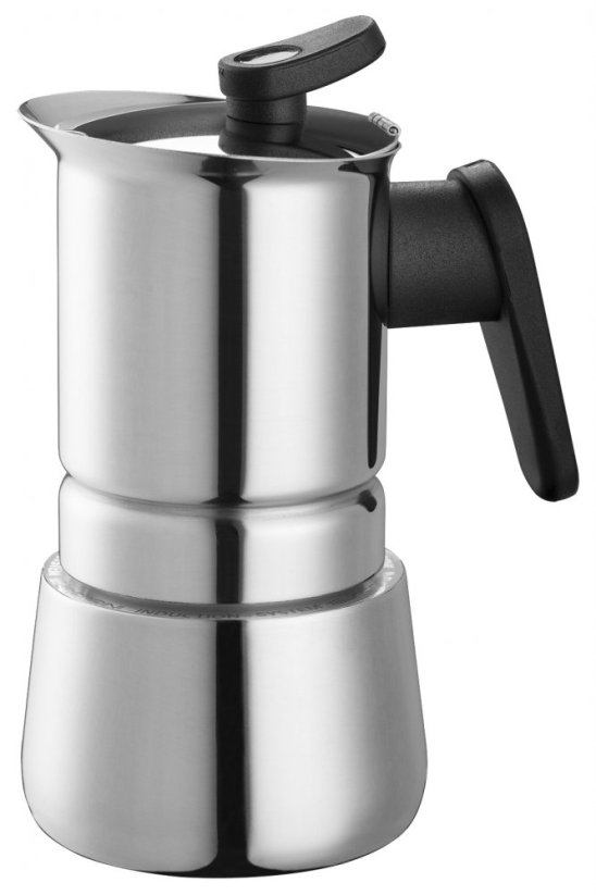 PEDRINI MOKA KÁVOVAR STEEL 10 šálků stříbrné barvy, objem 500 ml