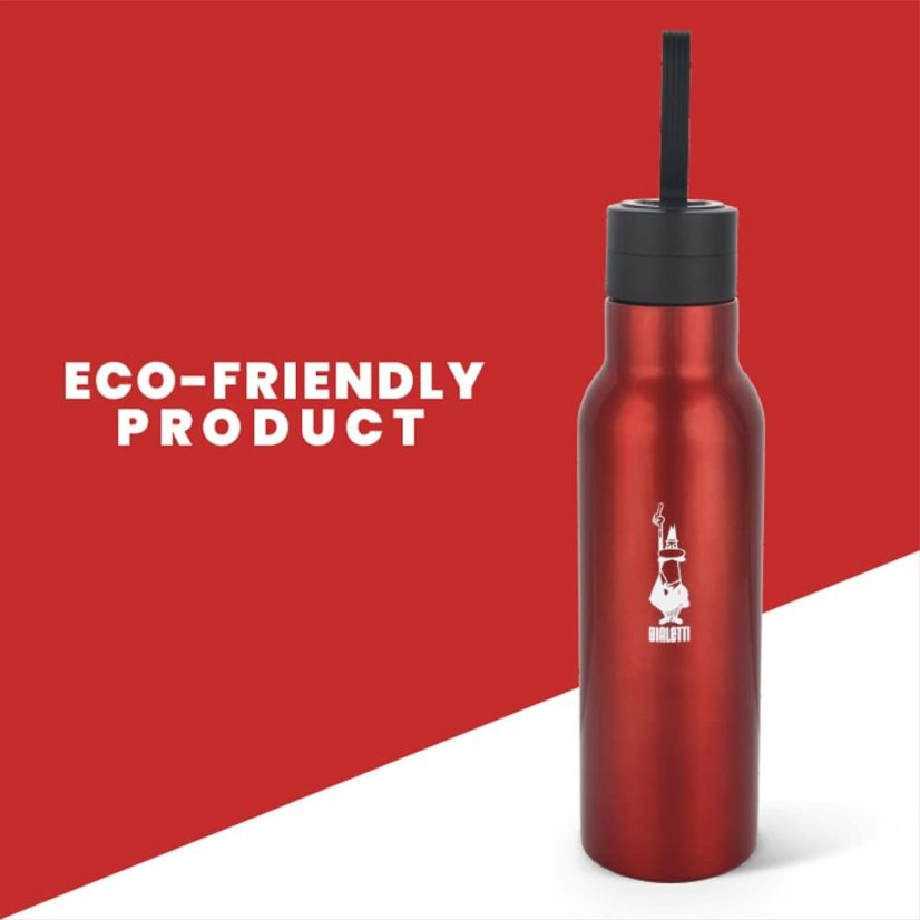 BIALETTI termoláhev z nerezové oceli červená 500 ml