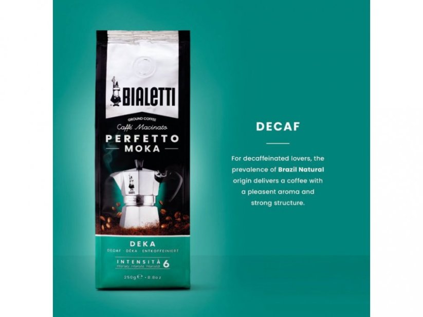 BIALETTI MLETÁ KÁVA PERFETTO MOKA DECAF 250gr.