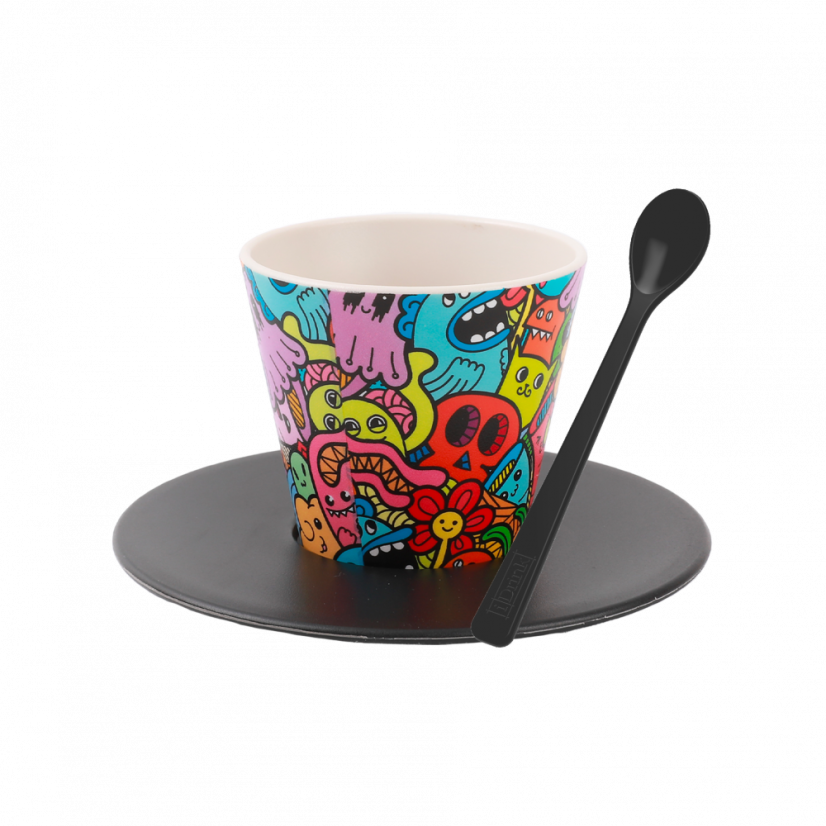 Filiżanka ze spodkiem i łyżeczką 90ml