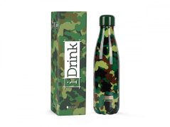 iDRINK | Botella termos de acero inoxidable, Camouflage 500 ml