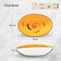 WILMAX Bol ovalado 30 x 19,5 x 7 cm - 2 uds.