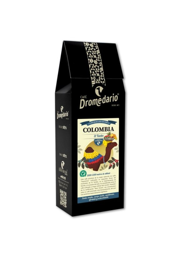 DROMEDARIO kafé zrnkové 100% Arábica, "Colombia Tambo" 250 gr.