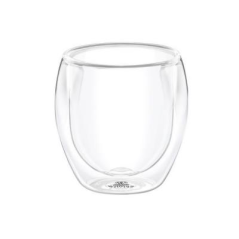 WILMAX Vaso de cristal, doble pared 100 ml - 6 uds