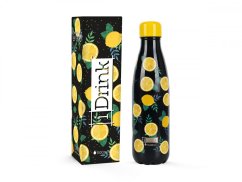 iDRINK | Nerezová kovová termoska , vzor lemon  , 500 ml