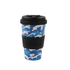 iDRINK Taza térmica iDRINK, diseño de Olas del mar, 435 ml