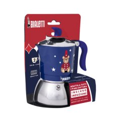 Bialetti - Fiammetta Induction Joyful Christmas Moka 4 šalky Modrá