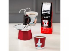 BIALETTI MOKA KONVIČKA SET MINI EXPRESS "R" na 2 ŠALKY MAGRITE +2 HRNKY