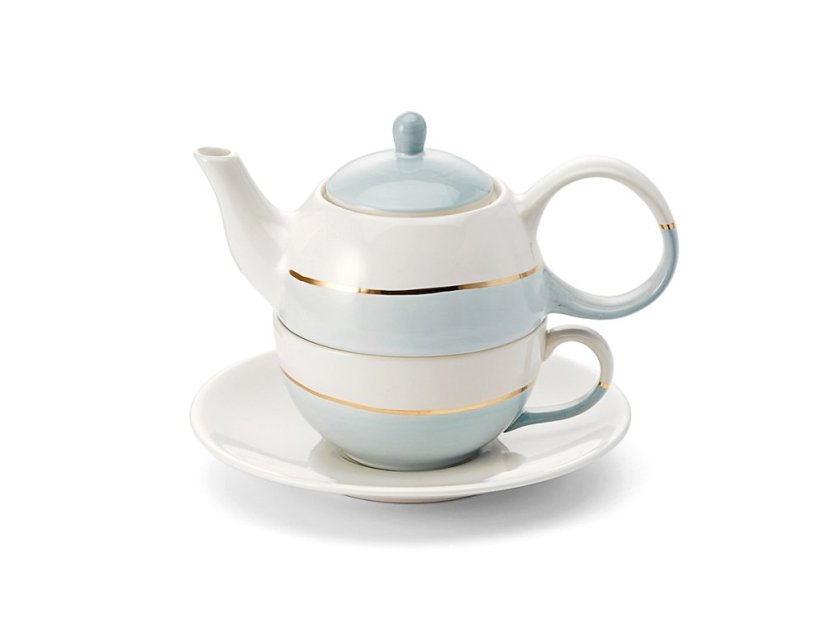 Čajová souprava pro jednoho "Lieske" modrá Čajová souprava pro jednoho "Lieske" modrá