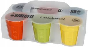 BIALETTI Bicchierini Vícebarevná Porcelánová sada 6 šálků na espresso, objem 60 ml