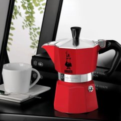 BIALETTI MOKA EXPRESS ČERVENÁ 3 ŠÁLKY