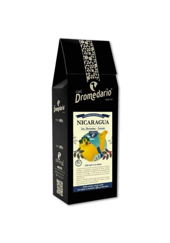 DROMEDARIO kafé zrnkové 100% Arábica, "Nicaragua Las Morenitas Lavado" 250 gr