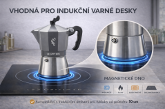 LE OFFITEK MOKA MÁGNESES ACÉL INDUKCIÓS MOKA TARTÓ 6 CSÉSZÉHEZ