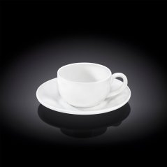 Wilmax Porcelánová Sada šálok a podšálok na kávu a čaj 2 kusy 100ml