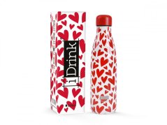 iDRINK | Botella termos de acero inoxidable, Hearts 500 ml