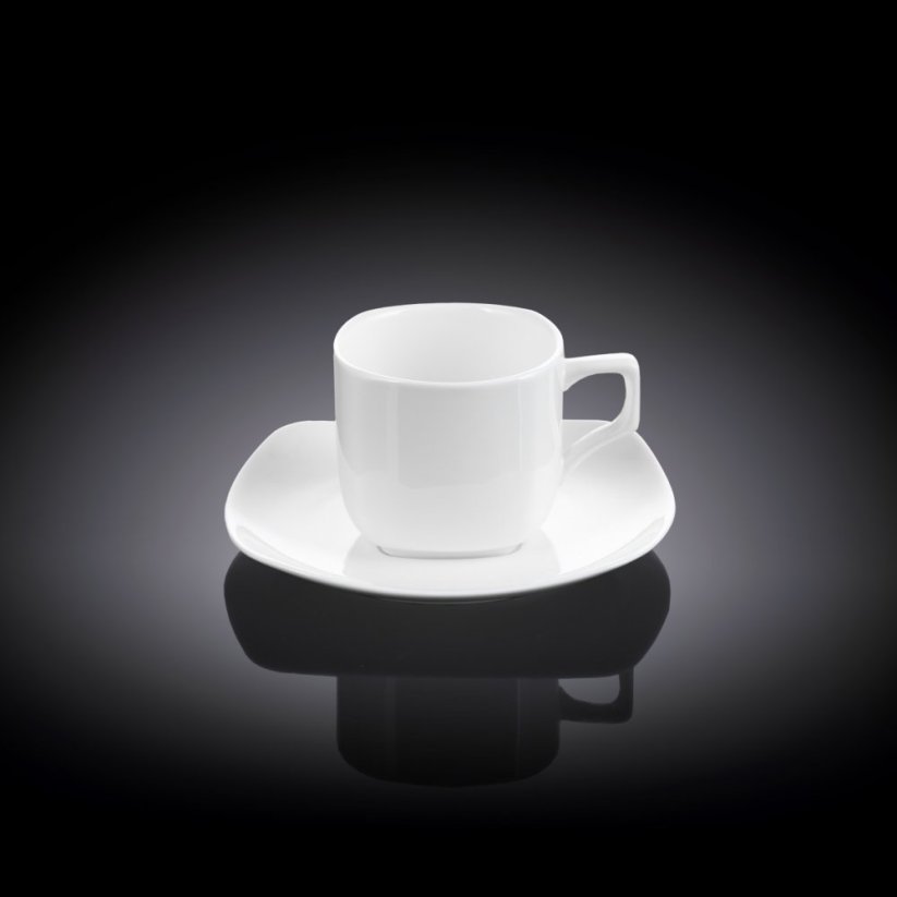 Wilmax COFFEE CUP & SAUCER  Sada 6 šálků a podšálků na kávu 90ml