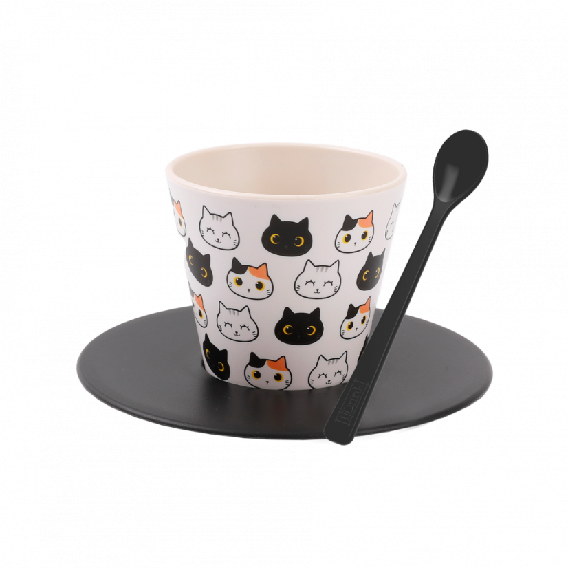 Šálek s podšálkem a lžičkou 90ml