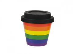 IDRINK Mini taza térmica, patrón Love is Love, 90ml