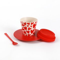 IDRINK Šálek s podšálkem a lžičkou 90ml