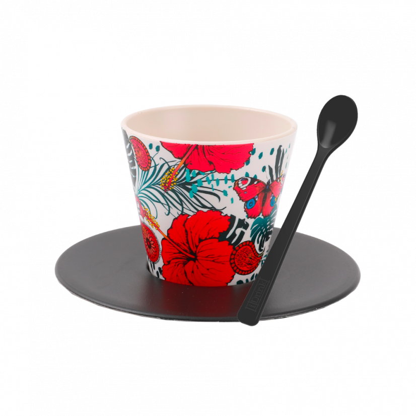 Filiżanka ze spodkiem i łyżeczką 90ml