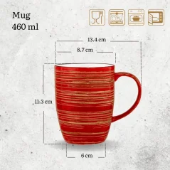 WILMAX Mug de porcelana 460 ml - 1 ud