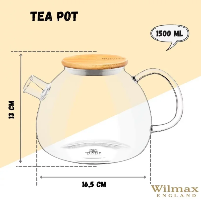 WILMAX konvice z termoskla 1500 ml