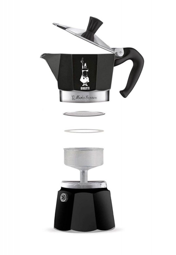 BIALETTI MOKA EXPRESS ČERNA 3 ŠÁLKY