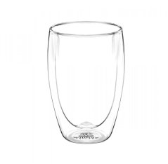 WILMAX Taza termo de cristal de doble pared 300 ml