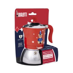 Bialetti - Fiammetta Induction Joyful Christmas Moka 2 šálky Červená