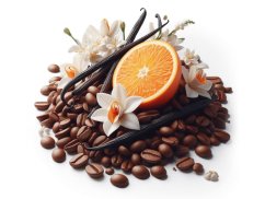 Café Cult ízesített kávébabok Édes narancs és vanília 250g