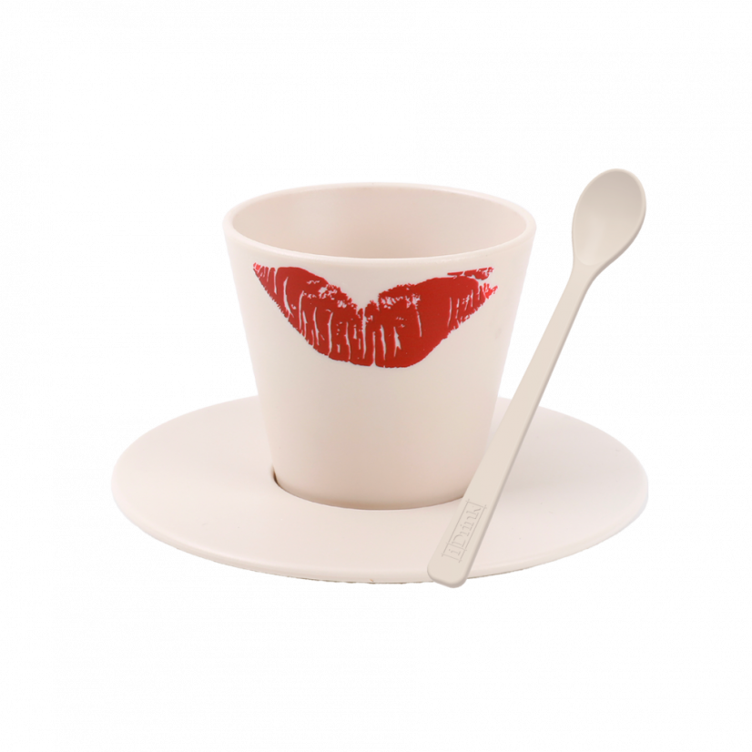 Šálka s podšálkou a lyžičkou 90ml