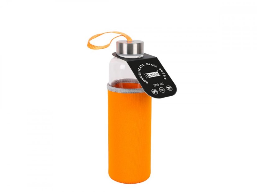 IDRINK Skleněná láhev s plstěným návleke 500 ml