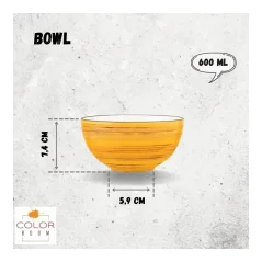 WILMAX miska 14cm 600ml balení 1ks barva žlutá