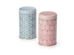 Čajová Dóza a Plechovka Boho červená nebo zelená na150g čaje nebo kávy