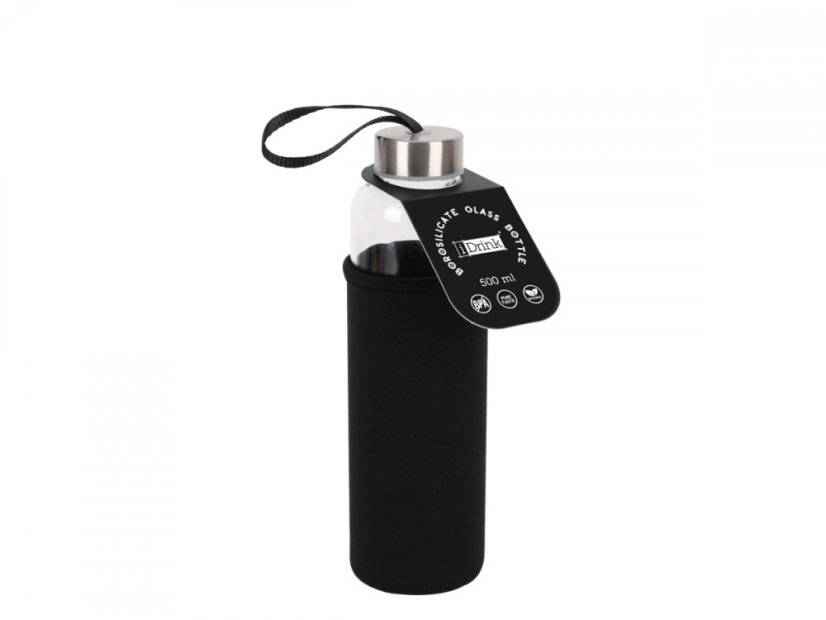 IDRINK Skleněná láhev s plstěným návlekem 500 ml