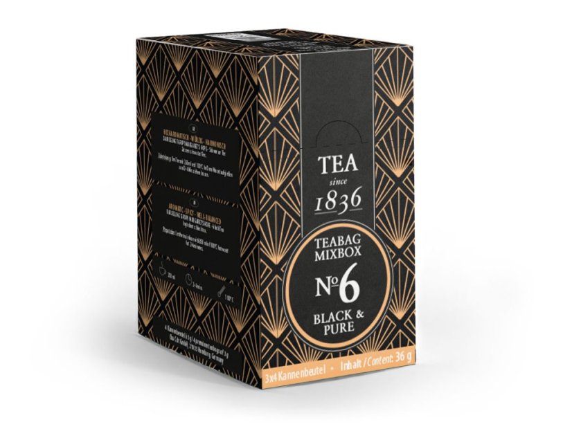 Caja de té Mixbox 12 bolsitas de té n.º 6 Negro y Puro