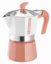 PEDRINI Cafetera Moka de 3 tazas de aluminio, color del año 2025, varios colores - COLOR: Blanco Rosa