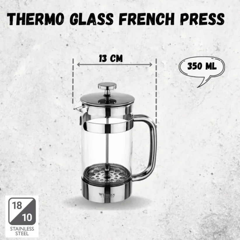 WILMAX French Press termosklo a nerez