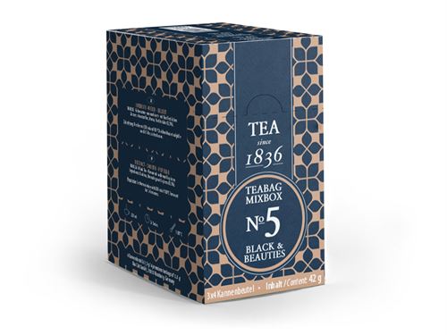 Caja de té Mixbox 12 bolsitas de té n.º 5 Black & Beauties